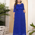 Women Plus Size New Hollow Lace Pocket Dress-11