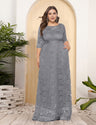 Women Plus Size New Hollow Lace Pocket Dress-2