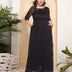 Women Plus Size New Hollow Lace Pocket Dress-4