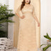 Women Plus Size New Hollow Lace Pocket Dress-7
