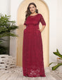Women Plus Size New Hollow Lace Pocket Dress