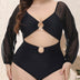 Women Plus Size One piece V neck swimsuit
