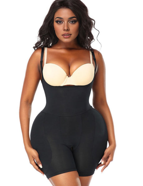 Women Plus Size Open Bust Black Shapewear