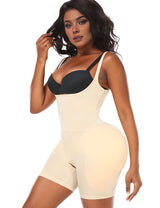 Women Plus Size Open Bust Beige Shapewear