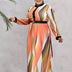 Women Plus Size Paneled Belted Round Neck Swing Skirt Maxi Dress-2