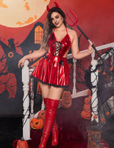 Women Plus Size Party King Devil Halloween Costume-3