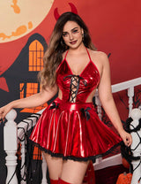 Women Plus Size Party King Devil Halloween Costume