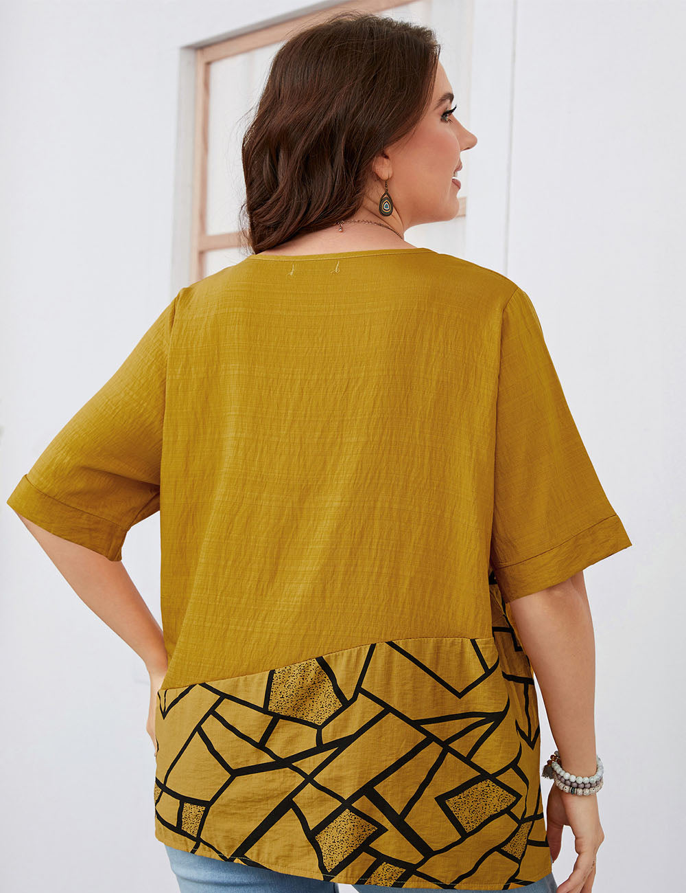 Women_Plus_Size_Patchwork_Printed_Loose_Blouse_PRUSES_6