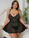 Women Plus Size Petal Lace Babydoll