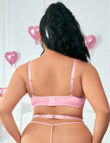 Women Plus Size PinkLace Patchwork Maid Costume