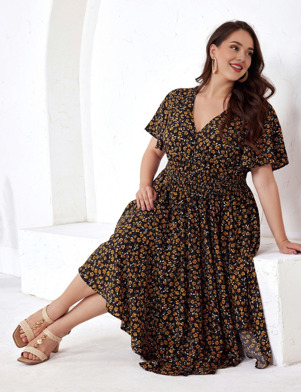 Women_Plus_Size_Pocketed_V-Neck_Floral_Maxi_Dress_PRUSES_12