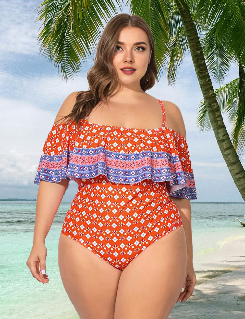 Women_Plus_Size_Print_Off_Shoulder_One_Piece_Swimsuit_10