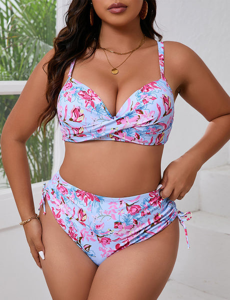 Women_Plus_Size_Print_Wrap_Push_Up_High_Waist_Bikini_Set_3