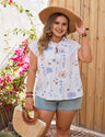Women Plus Size Printed Short-Sleeved Shirt | PRUSES