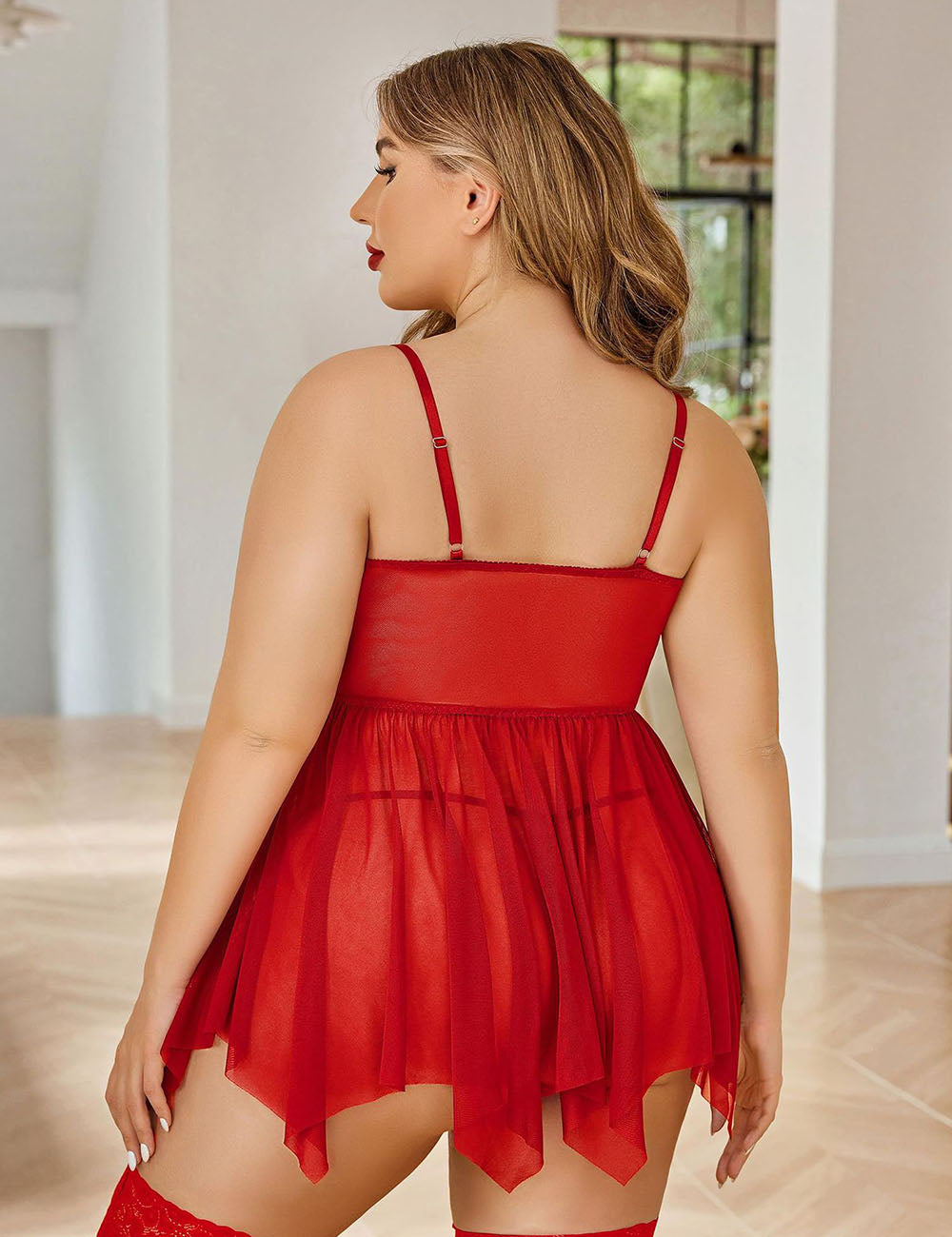 Women Plus Size Push Up Nightdress-1