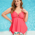 Women Plus Size Push Up Padded Bra Swimsuit-1