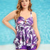 Women Plus Size Push Up Padded Bra Swimsuit-3