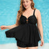 Women Plus Size Push Up Padded Bra Swimsuit-4