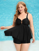 Women Plus Size Push Up Padded Bra Swimsuit-4