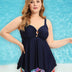 Women Plus Size Push Up Padded Bra Swimsuit-5