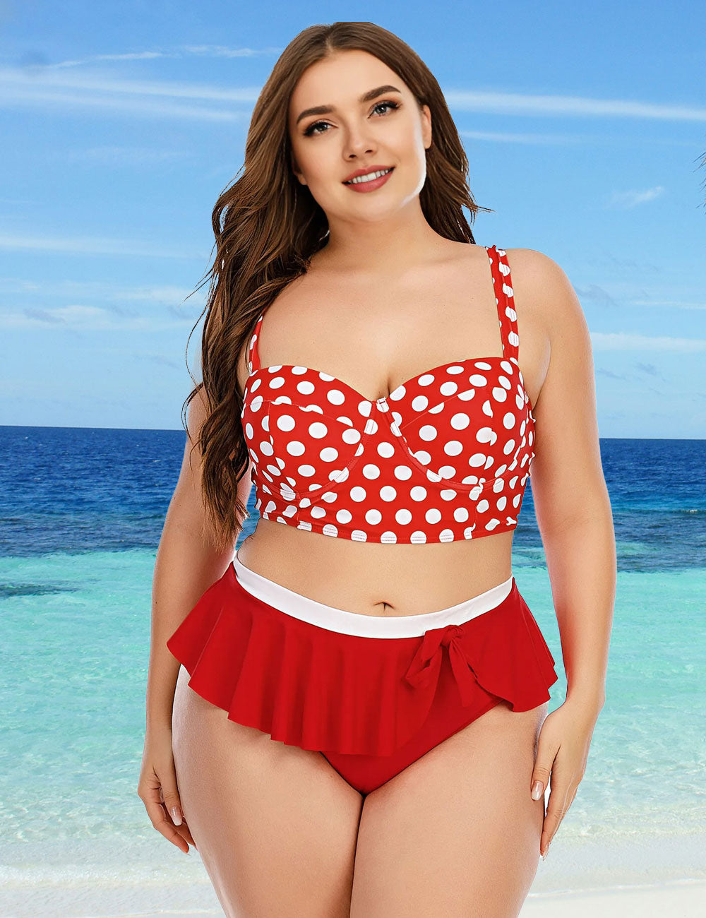 Women_Plus_Size_Push_Up_Top_High_Waisted_Bottom_Ruffle_Hem_Bikini_1