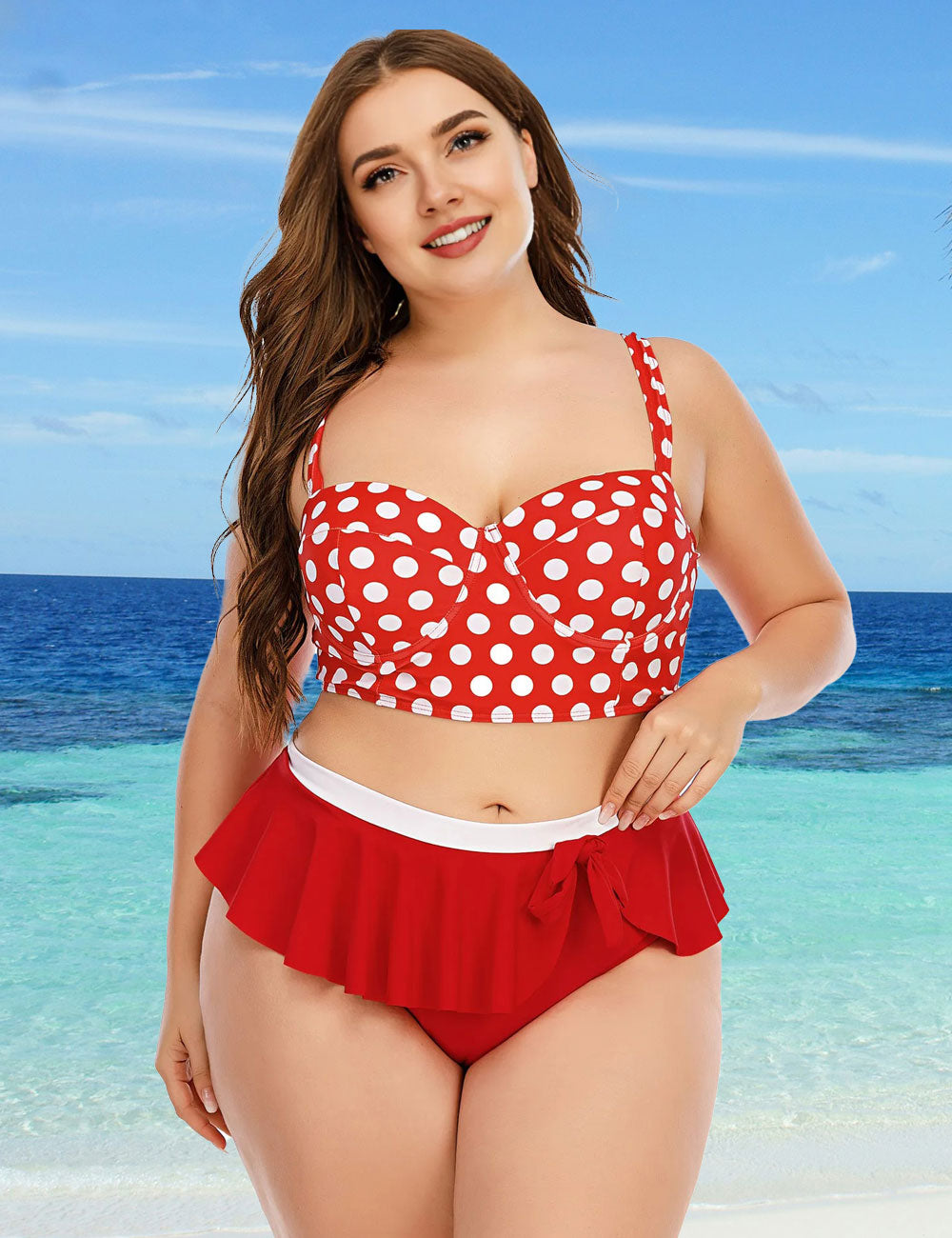 Women_Plus_Size_Push_Up_Top_High_Waisted_Bottom_Ruffle_Hem_Bikini_4