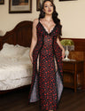 Women Plus Size Romantic Double Slit Lace Maxi Lingerie Dress | PRUSES