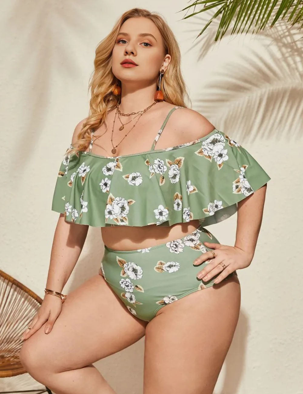 Women_Plus_Size_Ruffles_Off_Shoulder_with_Skirt_Swimsuit_5