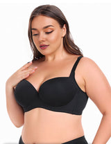 Women Plus Size Seamless Gathered Underwire Bra | PRUSES