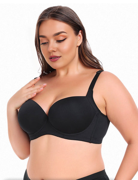 Women Plus Size Seamless Gathered Underwire Bra | PRUSES