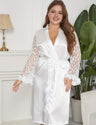Women_Plus_Size_See-Through_Lace_Sleeve_Silk_Robe_3