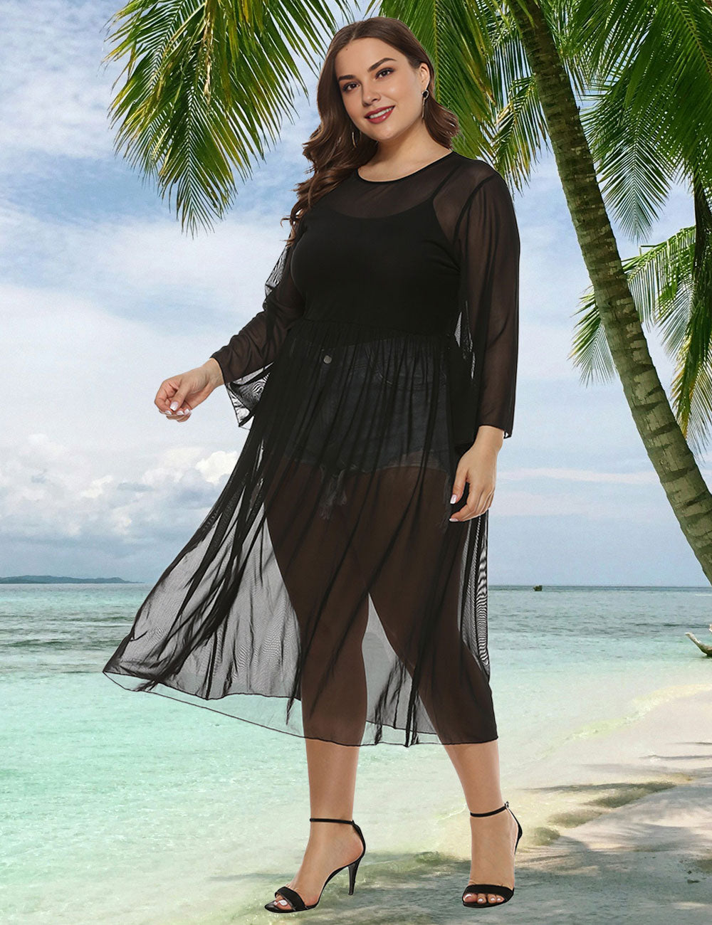 Women_Plus_Size_See-Through_Mesh_Dress_Cover-Up_7