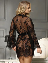 Women Plus Size See Through Sexy Sleepwear-1