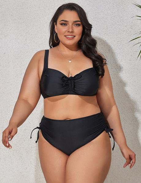Women Plus Size Sexy Bikini Bra Thickened No Steel Rim Two-Piece Swimsuit-5