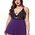 Women Plus Size Sexy Camisole Lace See-Through Dress-6-ThroughDress_12