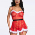 Women Plus Size Sexy Christmas Lingerie Plush Babydoll-5-1