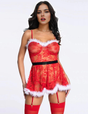 Women Plus Size Sexy Christmas Lingerie Plush Babydoll-5-1