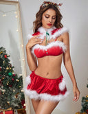 Women Plus Size Sexy Christmas Lingerie Plush Babydoll-5