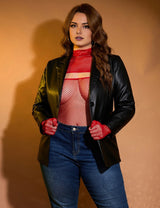 Women Plus Size Sexy Fishnet Long Sleeves Bodysuit