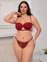 Women Plus Size Sexy Lace Bra Set