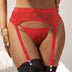 Women Plus Size Sexy Lace Metal Clips Garter Panty-2