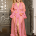 Women Plus Size Sexy Lace Robe Kimono Mesh Nightgown-6