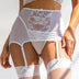 Women Plus Size Sexy Lingerie Panty Lace Floral Lingerie Set Garter Belts