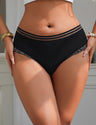 Women Plus Size Sexy Striped Cloth Lace Underwear