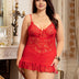Women_Plus_Size_Sheer_Lace_Floral_Babydoll_2