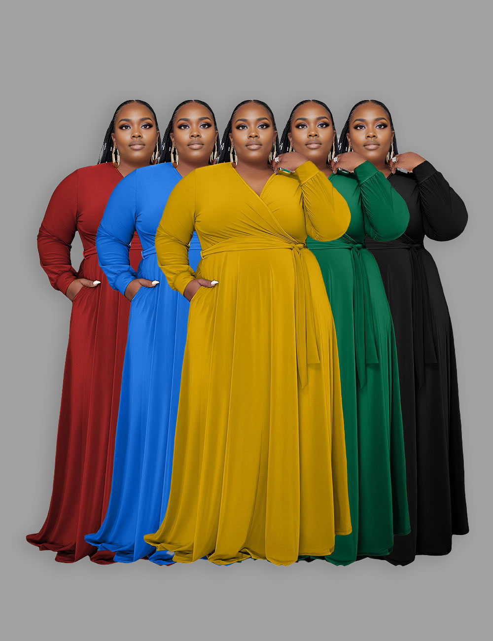 Women Plus Size Short Sleeve Pocket Dress-1