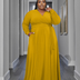 Women Plus Size Short Sleeve Pocket Dress-3