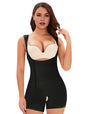 Women Plus Size Black Side Zip Open Bust Shapewear