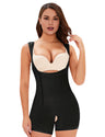 Women Plus Size Black Side Zip Open Bust Shapewear