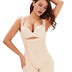 Women Plus Size Beige Side Zip Open Bust Shapewear